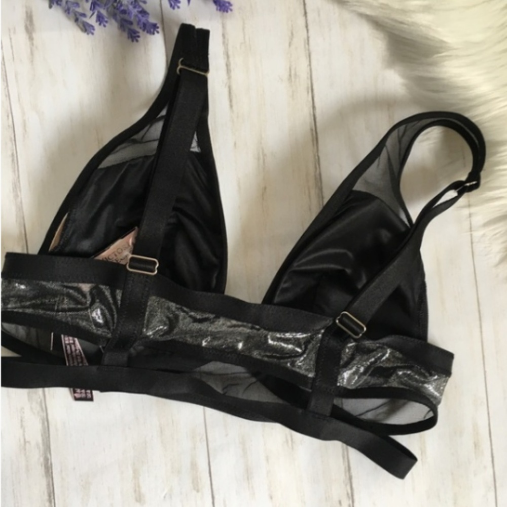 VICTORIA'S SECRET Shine Strappy Mesh BRA S NWT - Picture 5 of 7